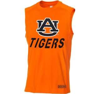  Auburn Tigers Dart Sleeveless T shirt   Orange Sports 