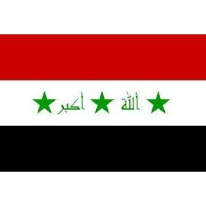  Iraq Flag 3ft x 5ft Superknit Polyester  Clearance 