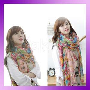   Floral Scarf Oversized shawl floral shawl wrap Autumn Winter Scarf New