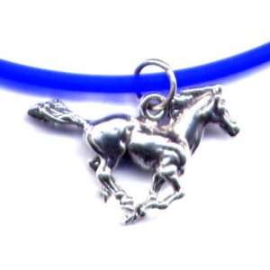  9 Blue Mustang Ankle Bracelet Sterling Silver Jewelry 