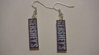 Hershey Chocolate Bar Earrings   candy jewelry UNIQUE  