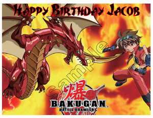 Bakugan Edible Cake Image,topper,decoration 1/2  