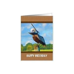  Birthday, 49th, Pelican, Golf Ball Card Toys & Games