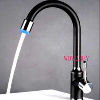   new LED Water Glow Faucet Light Temperature Detectable Sensor Sink Tap
