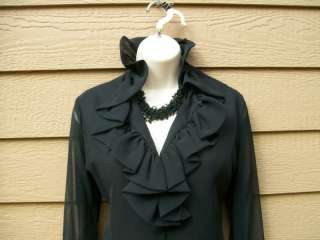 FASHIONED BY GREGORY vintage top shirt blouse NWT 10 ruffle  