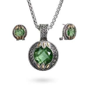   CZ Bali Style Necklace and Earring Set Eves Addiction Jewelry