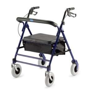 XL 500 lb Capacity 4 Wheeled Walker With Seat & Basket  