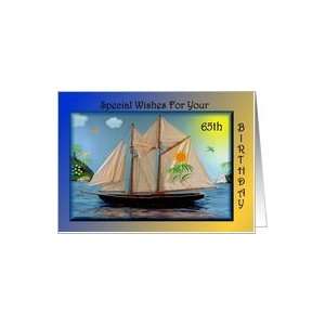  Birthday   65th / Sail Boat Card Toys & Games