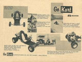 Vintage 1960 Go Kart 800 Go Kart Ad  