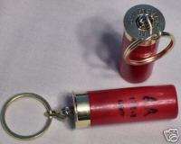 12 Guage shotgun shell keychain/ RED  