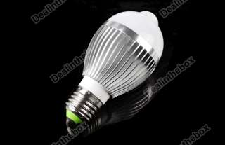   5W 450LM LED Infrared Motion Sensor Pure White Light Bulb Lamp  