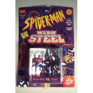 Spider Man Web Of Steel Spiderman Vs. Lizard Die Cast Metal Poseable 
