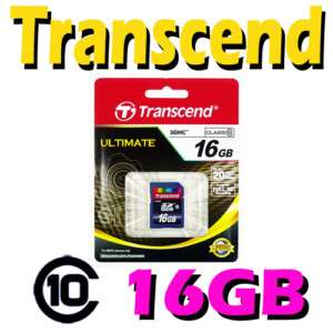 Transcend ULTIMATE SD SDHC Memory Card 16GB 16G Class10  
