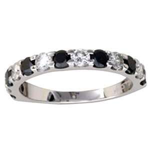   Carat Black & White Diamond 14k White Gold Anniversary / Wedding Ring
