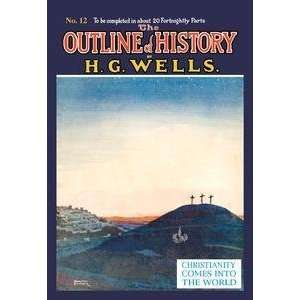  Vintage Art Outline of History by HG Wells, No. 12 