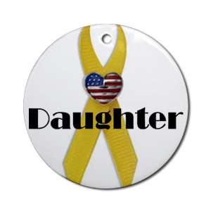  Military Backer Daughter (Yellow Ribbon) Ornament (Round 