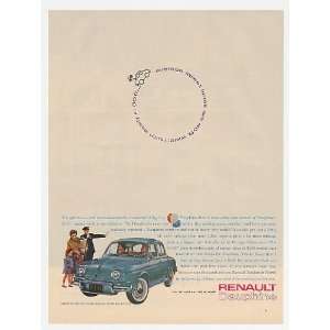  1961 Renault Dauphine 30 ft Turning Circle Print Ad (19680 