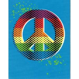 Blue Notecards with Peace Sign   8 pk Michaels Books