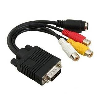  HDE® 7 Pin Mini DIN S Video Male to 3 RCA Female Cable 