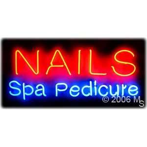 Neon Sign   Nails Spa Pedicure   Large 13 x 32  Grocery 
