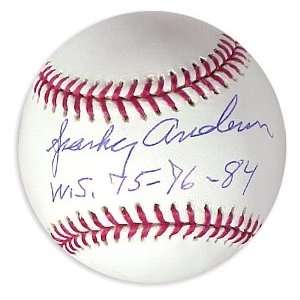 Sparky Anderson Signed WS 75 76 84 Baseball  Sports 