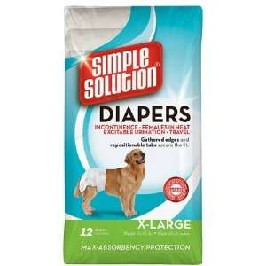 Simple Solution Disposable Diapers   X Large   12 pack (Quantity of 3)