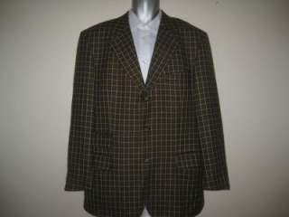 Mens Auth GUCCI Plaid Wool Sportcoat Jacket 42 R Nice  