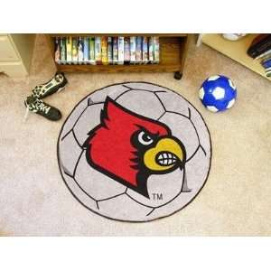 Louisville Cardinals Soccer Ball Shaped Area Rug Welcome/Bath Mat 