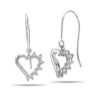  Sterling Silver, Diamond Accent Earrings Jewelry