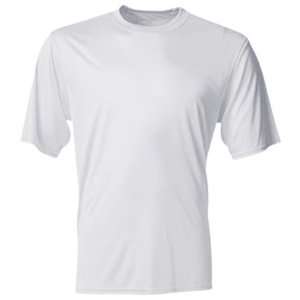  Custom A4 Youth Cooling Performance Crew Shirts WHITE (WHT 