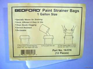 12 Paint Strainer Bags 1 gallon Woven &SolventResistant  