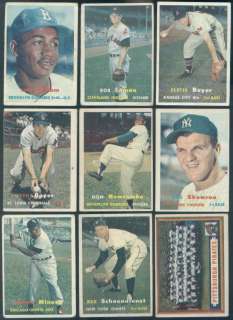 1957 Topps Baseball Complete SET Mantle Robinson Koufax VG  