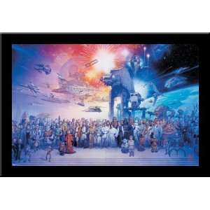   GALAXY Star Wars Movie Character art FRAMED 26 x 38