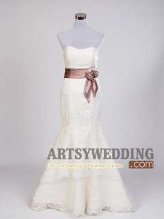   Lace Mermaid Bridal Gown/Wedding Dress Size 2 4 618++++  