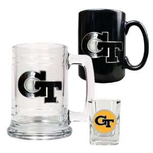  Georgia Tech GT Mugs & Shot Glass Gift Set Sports 