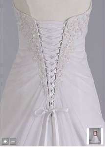 Davids Bridal chiffon A line wedding gown V9409 sz 14  