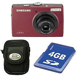 Samsung Digimax L200 10.2MP Red Camera Kit (Refurbished)   