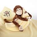   Aspen Plush Monkey Magoo and Blankie Too in Keepsake Banana Gift Box