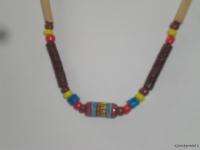 Hand Crafted Peruvian Necklace w/ Wood & Seed Beads  