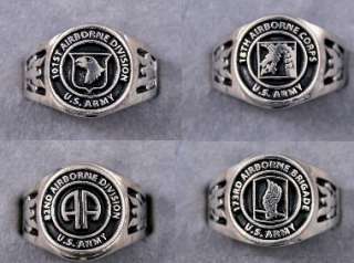 Airborne Unit Rings Choice of 18th, 82nd, 101st, 173rd ALL Sizes 6 to 