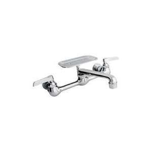  LDR 014 5400 Two Handle Low Lead Wall Faucet   Chrome 