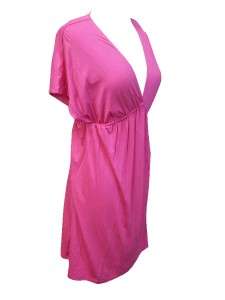 NICOLE MILLER NEW YORK SWIMSUIT COVER UP DRESS FUSCHIA SIZE L  