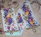 Gorgeous Vintage LARGE 66x7 Bell Pull Needlepoint Pretty Fruits 
