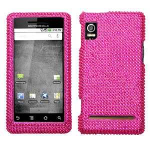 BLING Phone Cover Case FOR Motorola DROID 2 A955 Pink H  