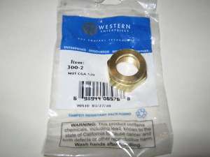 Western # 300 2 Acetylene Nut B Cylinder CGA 520  