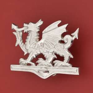 Welsh Dragon Brass Door Knocker   Chrome