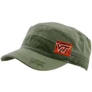  Virginia Tech Hokies Green Fatigue Adjustable Hat Sports 
