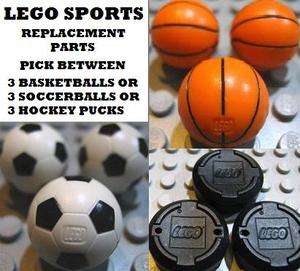 LEGO Sports Parts  Pick Between 3 Basketballs or 3 Soccerballs or 3 