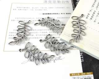 20PCS Tibetan silver Long Leaf Charm FC13982  