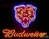 Budweiser Chicago Bears Neon Beer Sign  